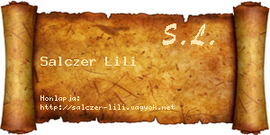 Salczer Lili névjegykártya