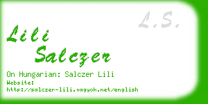 lili salczer business card